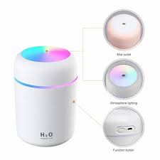 Portable USB Air Humidifier – Cool Mist Aroma Diffuser with LED Light | Silent Room Moisturizer for Bedroom, Office & Car