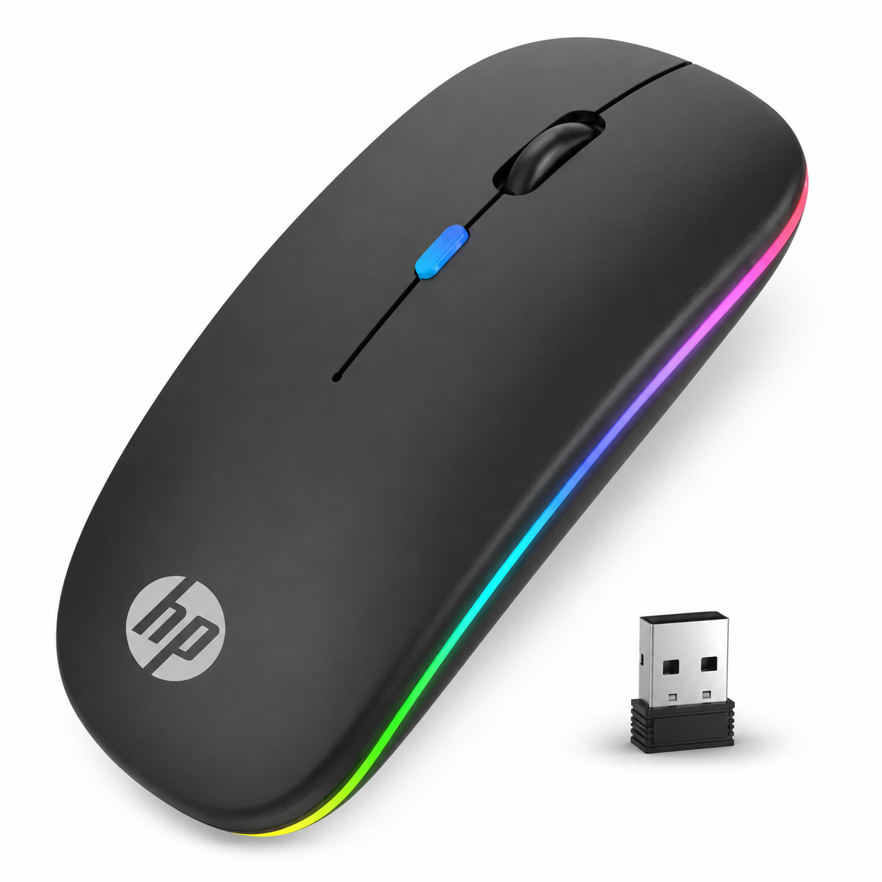 Wireless RGB Gaming Mouse – Rechargeable Silent Click LED Mouse for Laptop & PC